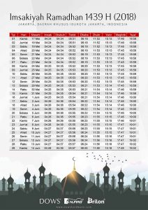 Jadwal Puasa Ramadan dan Waktu Imsak 2018 Daerah Jakarta